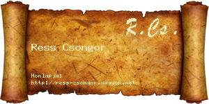 Ress Csongor névjegykártya